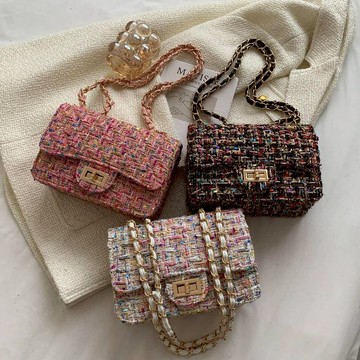 尼子包包 鏈條包 單肩包 斜挎包 小香風包包 女包 女生斜背包 側背包女 韓版包包 時尚 百搭  020