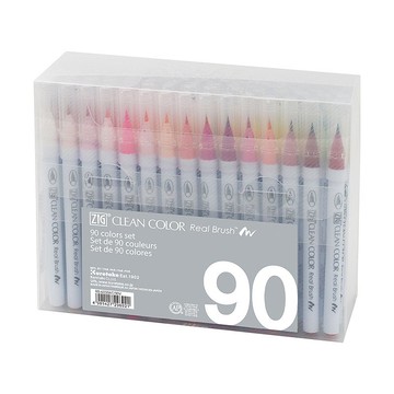 【Kuretake 日本吳竹】ZIG 彩繪毛筆 九十色套組