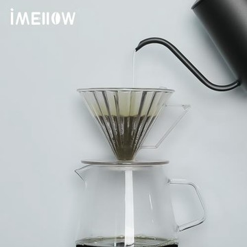 豪華版手沖咖啡壺套裝手搖磨豆機滴漏式咖啡濾杯分享壺