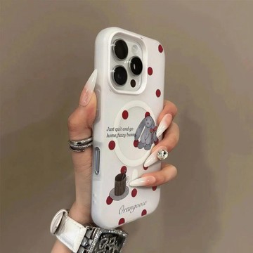 ✨限時下殺✨紅色波點兔子適用蘋果iPhone16promax/17手機殼14/13二合一磁吸新