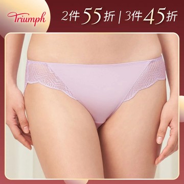 黛安芬-Aqua Shan 山形水波系列 高衩三角褲 M-EL 星辰紫｜87-2456 06