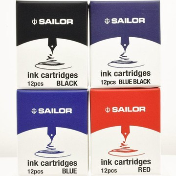 SAILOR Jentle ink鋼筆用卡式墨水管/卡水 12支入 舊款賣完即改為新包裝13-0404