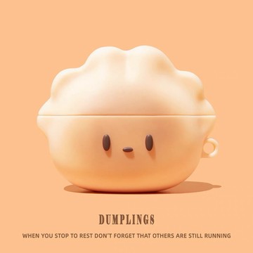 可愛 餃子表情 矽膠殼 適用於AirPods 5 保護殼 4代耳機殼 Pro2 保護套 Pro3 軟殼 耳機套 防摔殼