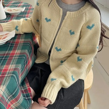 ˏˋ𝐻𝑒𝑦 𝑆𝑝𝑟𝑖𝑛𝑔 ̗̀🌷⛅️‎chic 韓系秋冬甜美減齡愛心設計感拉鍊開衫百搭針織衫毛衣上衣