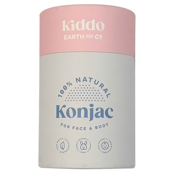 kiddo 100%天然蒟蒻海綿組 適用於臉部和身體  淨白  1組
