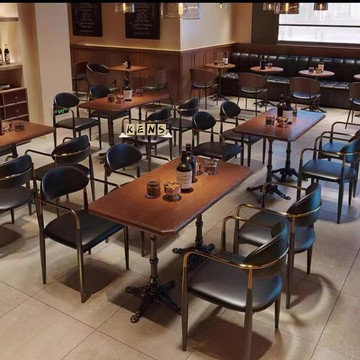 免運 咖啡店桌椅 沙發 商用沙發卡座 酒吧桌椅組合復古餐廳奶茶店咖啡廳桌椅一整套清吧桌椅餐廳吧臺椅工廠直銷 售後保障 店長新品推薦 5k1226