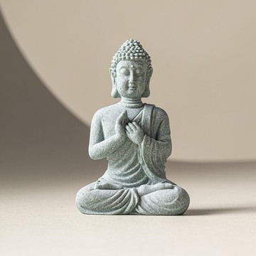 快速出貨 臺灣現貨青砂石五佛佛像小擺件魚缸微景觀裝飾工藝品查是客廳查幾禪意查寵