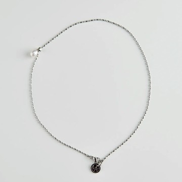 MIXTURE. MN025 極細鋼珠鏈 / 巴洛克淡水珍珠吊墜項鍊