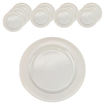 TATUNG 大同磁器 10入 11吋 陶瓷餐盤 圓盤  白色  1組