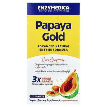 Enzymedica, Papaya Gold，木瓜薄荷味，120 片