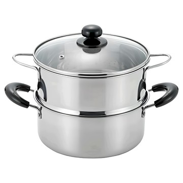 YOSHIKAWA 吉川 Goyomi 雙層蒸鍋 SJ2967 20cm 雙層設計 適用IH爐 不鏽鋼材質  1個