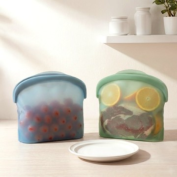 [台灣現貨] 矽膠保鮮袋 保鮮袋 密封袋 食物袋 分裝袋 矽膠袋