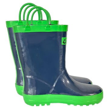 B.AG+S 兒童提把雨鞋 - 橡膠  巴黎藍  8T