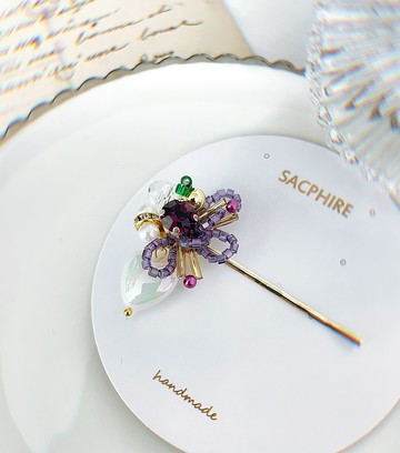 浪漫華麗的幻影心形吊飾髪夾 夢幻 異想天開 飄逸 快樂 迷人