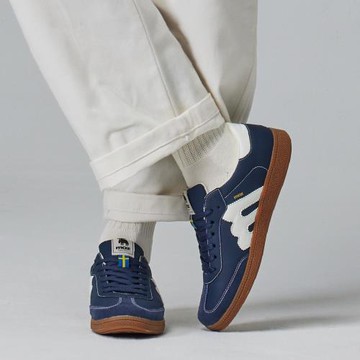 moz 瑞典駝鹿 德訓鞋 (附鞋帶扣) 復古藍 經典復古