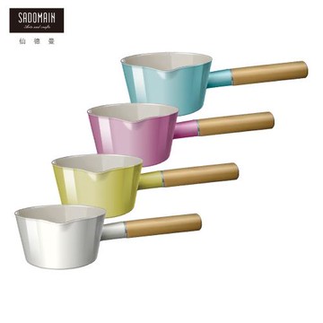 【仙德曼 SADOMAIN】繽紛琺瑯單柄牛奶鍋15cm