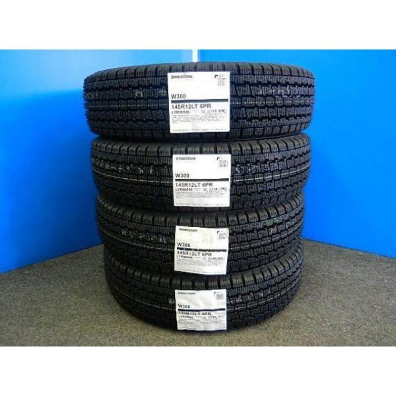 送料無料 145R12 6PR 貨物 145/80R12 LT 80/78N 4本 BS W300