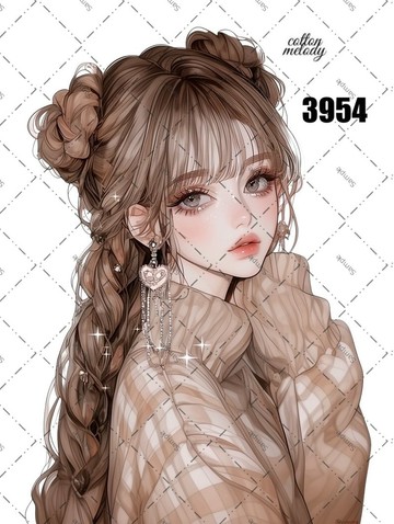original sticker no.3954 人物貼紙 原創貼紙 原創人物貼紙 裝飾貼紙 cotton melody