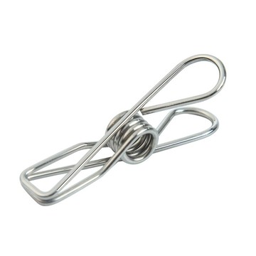 不銹鋼夾子小號實心線夾萬能夾晾衣服衣架防風夾襪大號曬被夾防滑