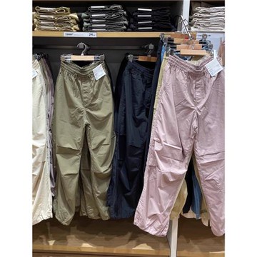 一直推薦！UMIQIO/U家休閑寬松工裝褲傘兵褲直筒闊腿褲長褲464888