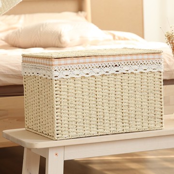 收納箱整理收納盒儲物盒子衣柜收納家用衣服箱子裝衣物零食藤編筐