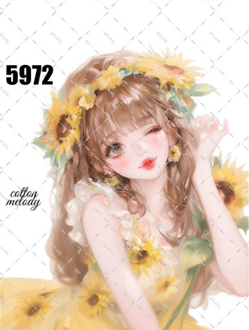 original sticker no.5972 人物貼紙 原創貼紙 人物貼紙 女孩貼紙 原創人物貼紙