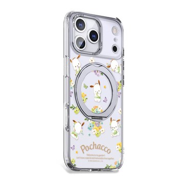 三麗鷗iPhone17/16/15/14/13/12 360旋轉磁吸立架殼-花季帕恰狗