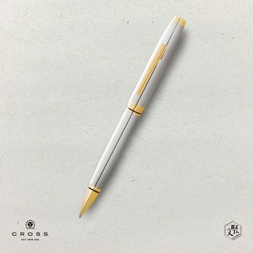 【CROSS】高雲系列 亮鉻配金色原子筆(原廠正貨)
