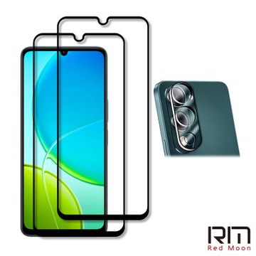 RedMoon vivo Y04 4G / Y29s 5G 手機保護貼3件組 9H玻璃保貼2入+3D全包鏡頭貼