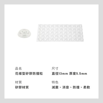 嬰幼哺育用品 花樣矽膠防撞粒(50入裝) 1片