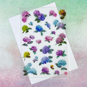 轉印貼紙之 繡球花  花卉系列