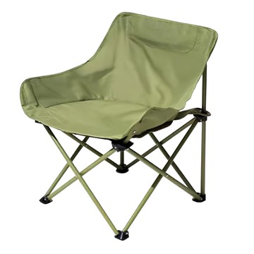 Bloomery 經典戶外露營月亮椅 附收納袋 軍綠色 舒適便攜  1個