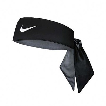 Nike 頭巾 Tennis Headband 男女款 可調頭圍 黑 NTN0001-0OS