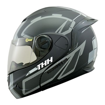 【國產高品質】THH T797N 萬花筒 平光黑銀灰 可掀式安全帽 可樂帽