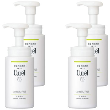 Curel 珂潤 潤浸保濕洗顏慕絲 控油  150ml  4瓶
