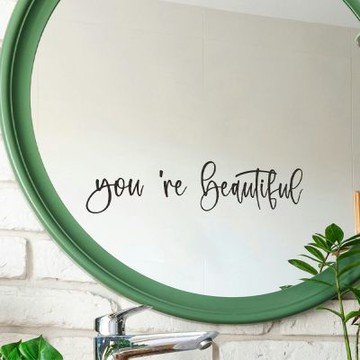 【MR.ZAKKA】創意萬用裝飾貼紙-標示系列 You re beautiful 居家布置 DIY可移式壁貼 無痕壁貼 牆貼