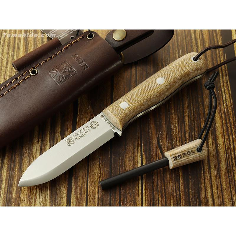 アウトドアナイフ キャンプ ブッシュクラフト ジョーカー CM124-P トランペロ S ファイヤースチール付 Joker Trampero Bushcraft Knife