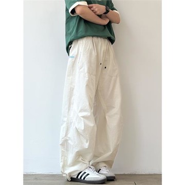 JOYZONE輕量化戶外機能工裝傘兵褲日系復古男夏季寬松薄款長褲子