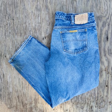 復古監獄藍工裝牛仔褲