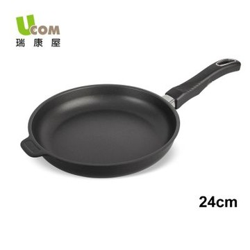 【UCOM 瑞康屋】丹麥黑魔法不沾鍋-晶鑽單柄早餐鍋24cm無蓋(電磁爐可用)