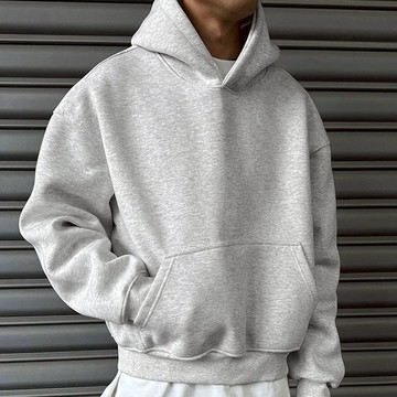 【AMERO】男裝 女裝 長袖刷毛帽Ｔ 短寬版型