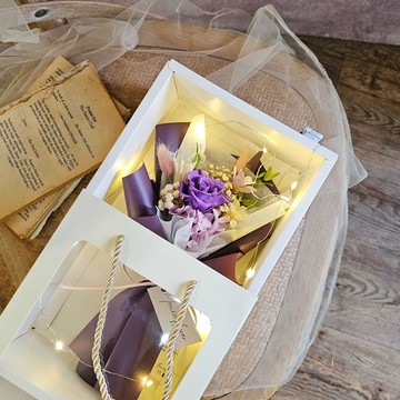 永生玫瑰花束禮盒 快速出貨 紫色款