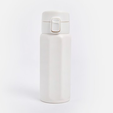 PALETTE彈蓋稜角不鏽鋼保溫瓶340mL 瓷石白