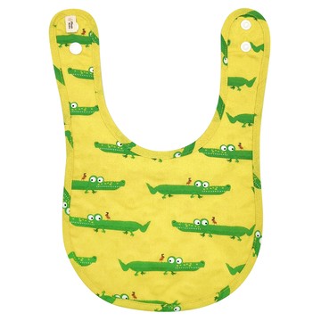 Plum Kids - 雙層豆豆圍兜-迷你小鱷魚