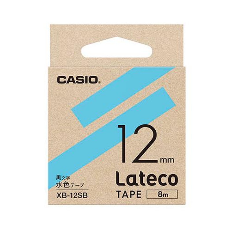 カシオ計算機 Lateco 詰め替え用テープ 12mm ピンクテープ黒文字 XB