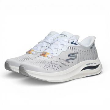 SKECHERS 休閒鞋 ARCH FIT 白灰 足弓 瞬穿 氣墊 男 233321WNV