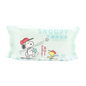 【SNOOPY 史努比】柔膚純水濕紙巾-棒球控 （80抽/40入/箱） （200*150mm）_廠商直送
