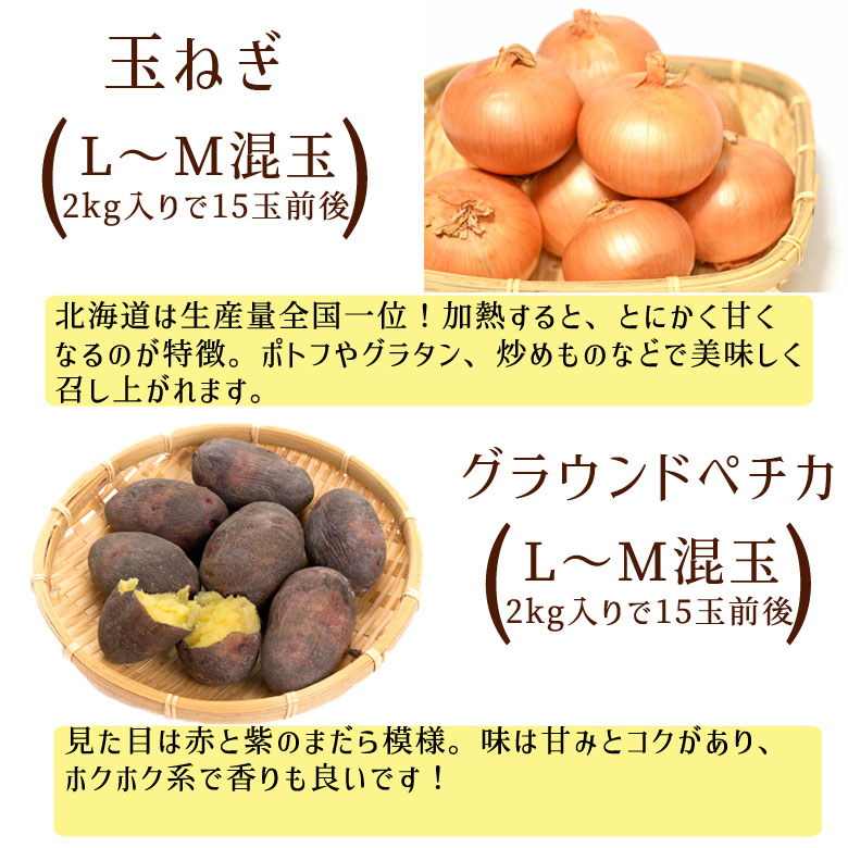 じゃがいも  選べる詰め合わせ 北海道 きたあかり 玉ねぎ  送料無料 混玉6ｋｇ 産地直送 ジャガイモ