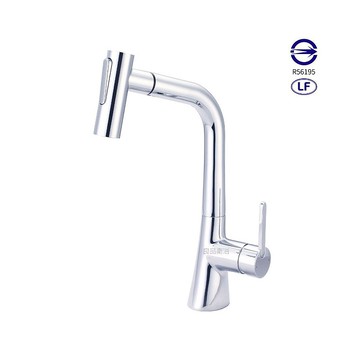 【人水良品衛浴】LF認證無鉛廚房伸縮龍頭08-624 台灣工廠