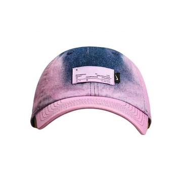 Nike Club 軟頂噴繪牛仔布 運動帽 帽子 布標 休閒 藍粉 IQ1314-419 [台灣現貨]